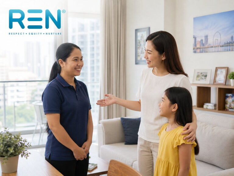 Myanmar maid in Singapore adjusting to a new household routine